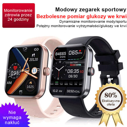 Całodzienne monitorowanie tętna i ciśnienia krwi - Modny smartwatch Bluetooth