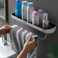 🚿 Easy Mount Bathroom Storage Shelf - No Drilling Required